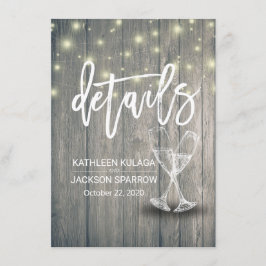 Detalhes do Casamento Informação Vidros de Champan