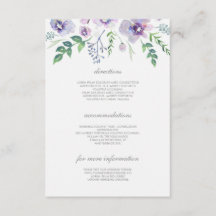 Detalhes do Casamento Roxo e Azul - Informação
