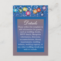 Detalhes do Convite de Casamento com Lanternas Arc