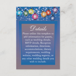 Detalhes do Convite de Casamento com Lanternas Arc