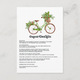 Detalhes do Convite de Casamento de Bicicleta Retr