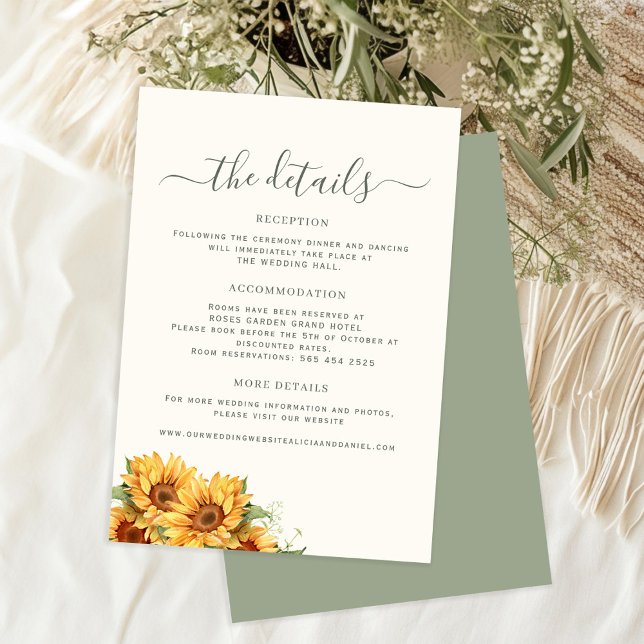 Detalhes do convite de casamento de verão boho flo (Criador carregado)