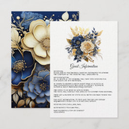 Detalhes do Convite de Casamento em Azul Marinho e