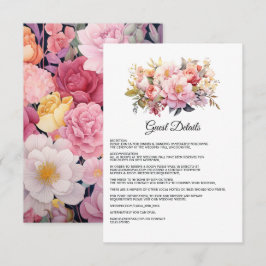 Detalhes do Convite de Casamento Floral Rosa e Dou