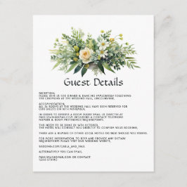 Detalhes do Convite de Casamento Floral Tons de Ve