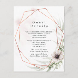 Detalhes do Convite de Casamento Geométrico de Euc
