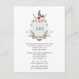 Detalhes do Convite de Casamento Monogram Woodland