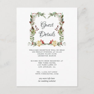 Detalhes do Convite de Casamento Natalino na Flore