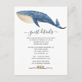 Detalhes do Convite de Casamento Náutico Baleia