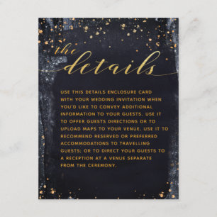 Detalhes do Convite de Casamento Noite Estrelada D