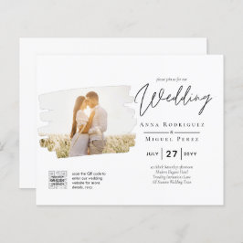 Detalhes do Convite de casamento RSVP de CÓDIGO QR