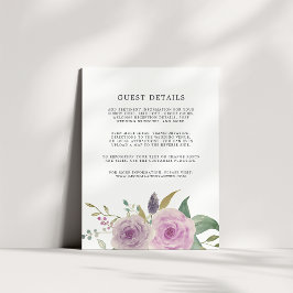 Detalhes do Convite de Casamento Violet & Sage