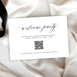 detalhes do convite do código QR da festa de boas-