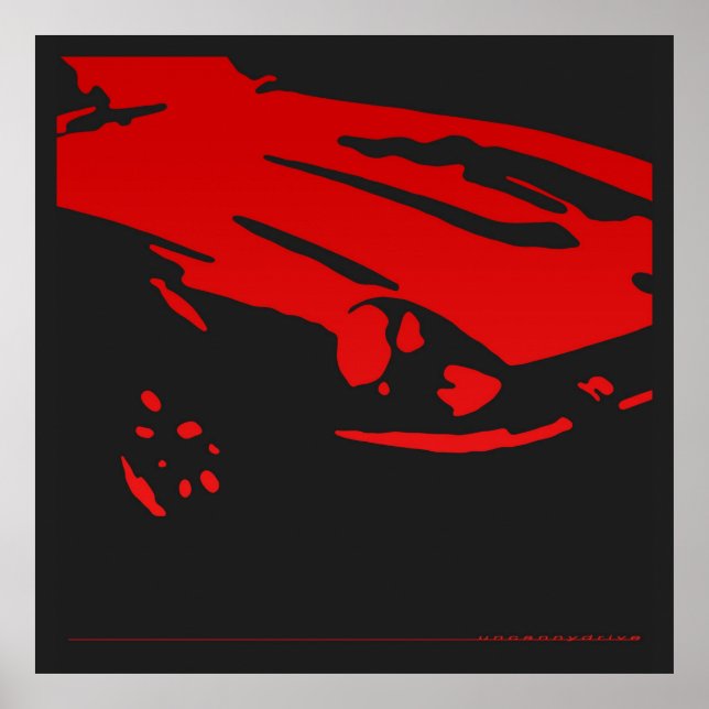 Detalhes do Datsun 240Z - poster vermelho (Frente)