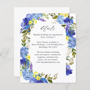 Detalhes do Floral Amarelo e Puro Azul de Orçament