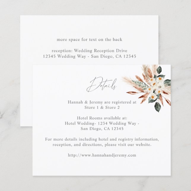 Detalhes do Floral de Grama de Cobre do Orçamento (Frente/Verso)