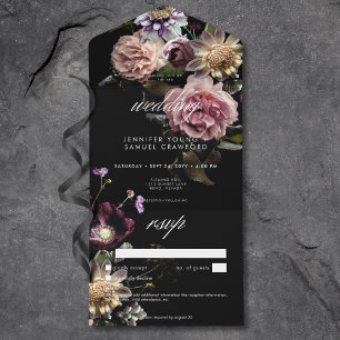 Detalhes do Floral Preto Opulente Opulente do Past