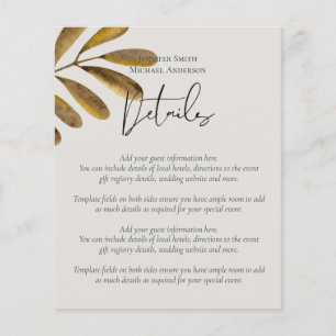 Detalhes do Gabinete de Casamento de Folha de Bron