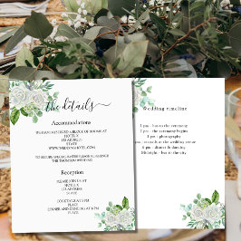 Detalhes do programa de casamento floral branco ve