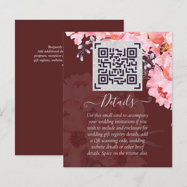 Detalhes do Site de Casamento do CÓDIGO de SCANNIN (Frente/Verso)