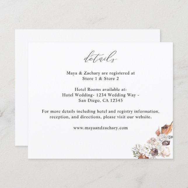 Detalhes do Tabuleiro de Orçamento & Branco Floral (Frente/Verso)