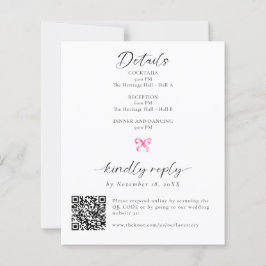 Detalhes e Casamento de Coquetes Elegante RSVP