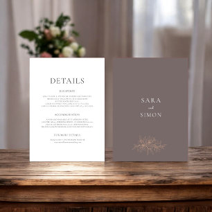 Detalhes modernos do casamento russo Flat Card