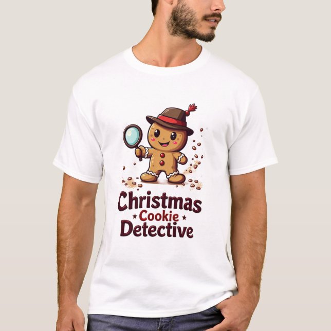 Detetive de Biscoito de Natal T-Shirt (Frente)