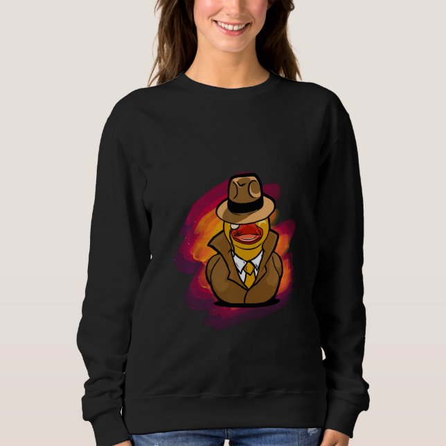 Detetive Duck Pullover Engraçado (Frente)