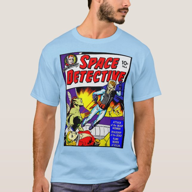 Detetive Space História em quadrinhos T-Shirt (Frente)