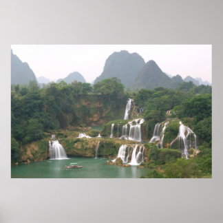 Detian Waterfall, China Framed Photo Impressão