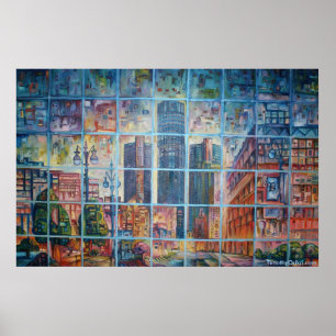 Detroit em minha mente mim - impressão das canvas