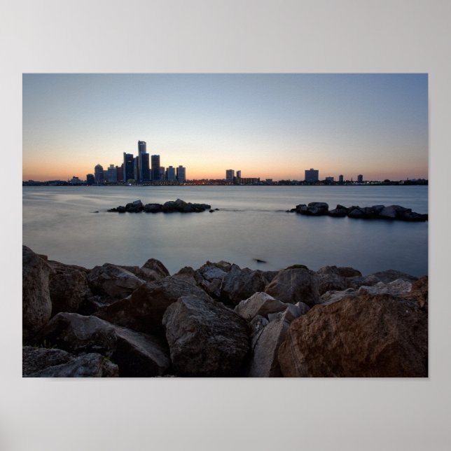 Detroit, Michigan Skyline Poster (Frente)