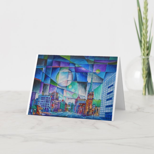 Detroit Painting Foled Cartões de agradecimentos (Frente)