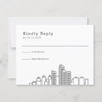 Detroit Wedding | RSVP Skyline Estilizado