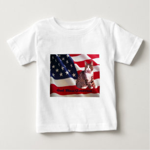 Deus abençoe América do t-shirt de Todler do gat