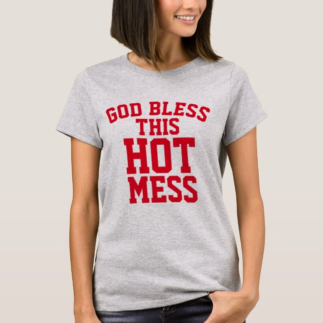 DEUS ABENÇOE ESTA T-Shirts QUENTE (Frente)