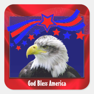 Deus abençoe patrióticos América com etiquetas