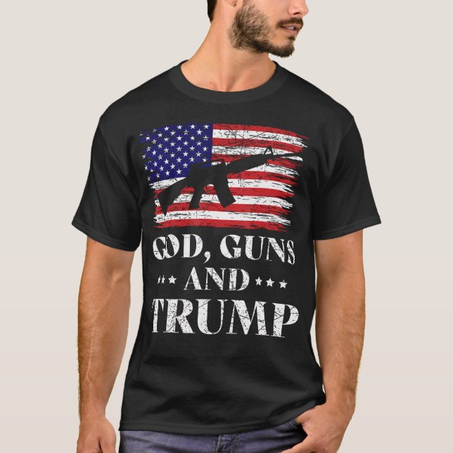 Deus Arma E Camisa De Vestes Donald Trump Para Pre (Frente)