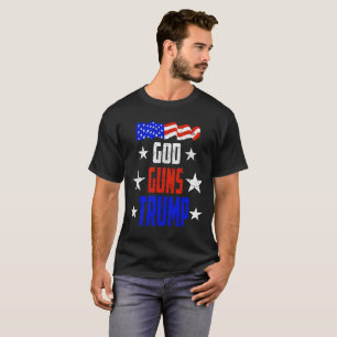 Deus, armas e t-shirt do trunfo para o apoio do
