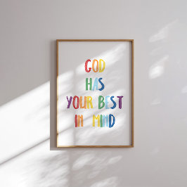 Deus Colorido tem o seu melhor em mente poster