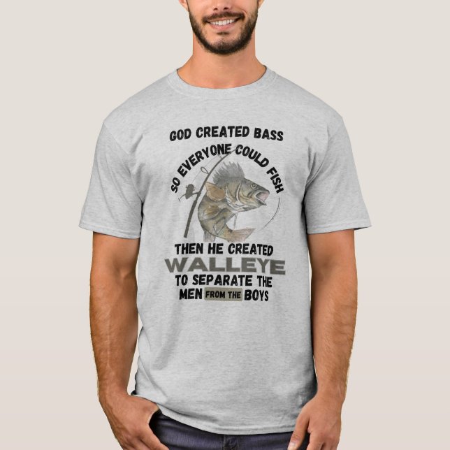 Deus Criou Bass & Walleye T-Shirt (Frente)