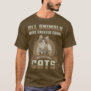 Deus Criou Gatos Kitten T-Shirt