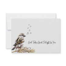 Deus Delora Seu Cartão De Nota De Pássaro Bonito