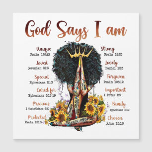 Deus diz que eu sou mulher negra cristã de melanin