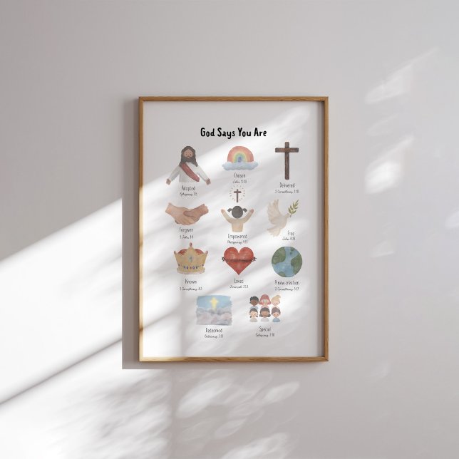 Deus diz que você é poster de afirmação de criança (Criador carregado)