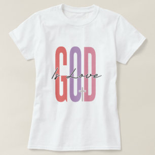 Deus é amor, Design de camiseta inspiracional