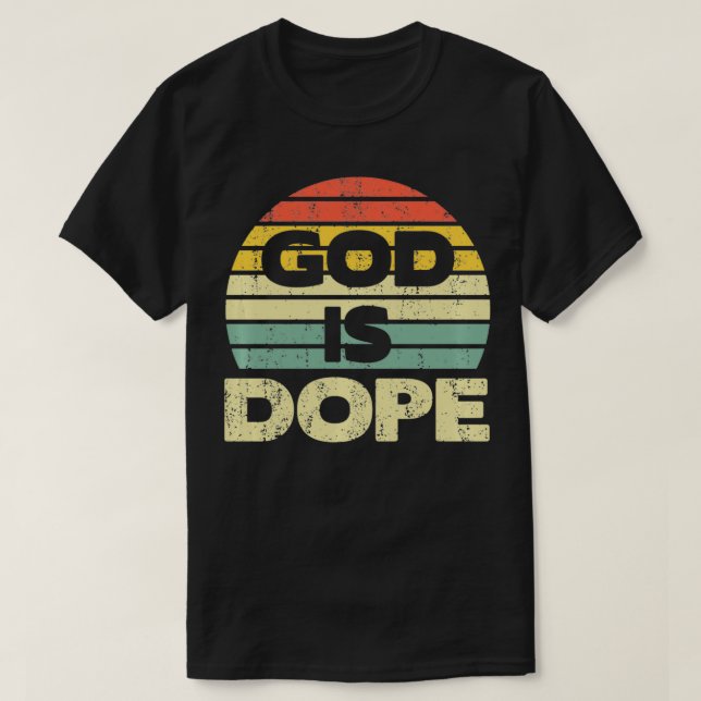 Deus é Dope Christian Faith Acredita em Pullover (Frente do Design)