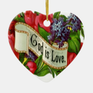 Deus é Enfeites de natal do Amor