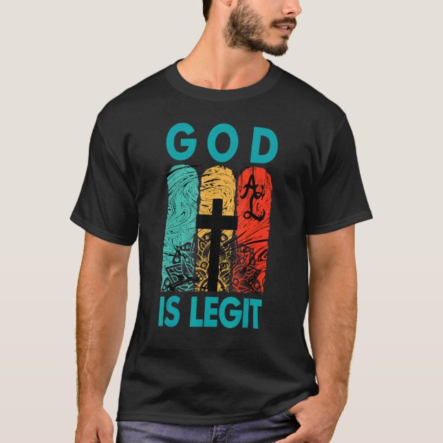 Deus É Legítima Camisetas Gráficas Cristãs Multico (Frente)